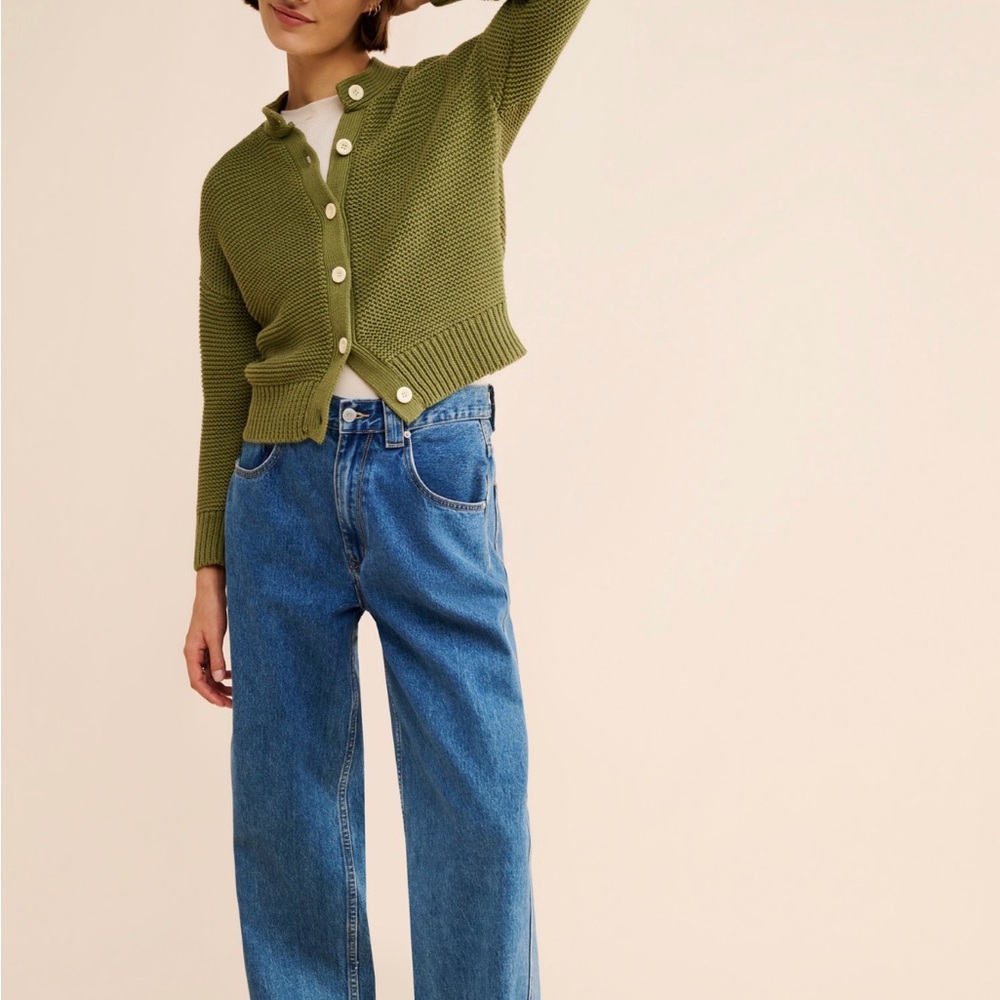 Nico Chunky Cardigan Sweater - Green